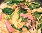 ☆きのことベーコンとほうれん草のパスタ☆作り方3写真