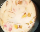 サツマイモとベーコンのミルクみそ汁作り方4写真