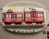生クリームデコで簡単★電車のバナナケーキ作り方10写真