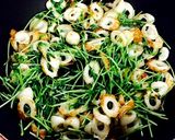 豆苗とちくわの簡単炒め作り方4写真