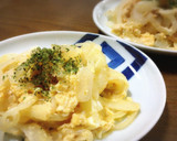 バター風味♥️玉ねぎとたまごの炒めもの作り方5写真