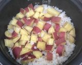 簡単✤混ぜて炊くだけサツマイモご飯♫作り方4写真