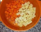 レンジで☆じゃが人参のコロコロごま和え作り方1写真