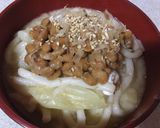 残ったうどんで！納豆かき玉うどん作り方1写真