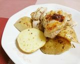 チキン＆ポテトのハーブマスタード焼き作り方4写真