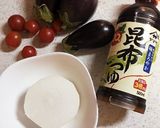 レンジ茄子のこぶおろしかけ♪作り方1写真
