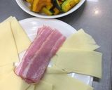 かぼちゃとベーコンの春巻き作り方1写真