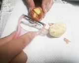渋皮むきはピーラーで！作り方1写真