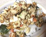 鶏そぼろ納豆丼作り方4写真