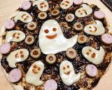 ハロウィン☆フライパンでおばけの黒いピザ作り方7写真