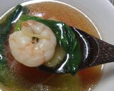チンゲン菜とエビの中華スープ作り方4写真