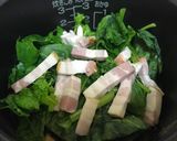 ほうれん草とベーコンの炊き込みピラフご飯作り方2写真