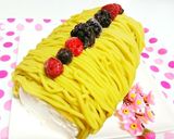 蜂蜜レモンケーキで♡さつまいもモンブラン作り方14写真