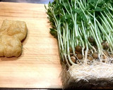 簡単！副菜◎豆苗と油揚げと梅風味のお浸し作り方1写真