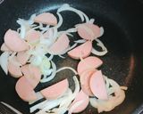 お弁当に＊ベビーハムと玉ねぎの＊照り焼き作り方3写真