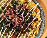挽肉キャベツでチーズ卵の粉なしお好み焼き作り方8写真