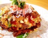 挽肉キャベツでチーズ卵の粉なしお好み焼き作り方10写真