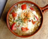 簡単5分♡モッツァトマトの味噌ラーメン！作り方4写真