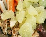 グレープフルーツの鶏とマグロのサラダ作り方5写真