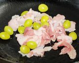 銀杏入り豚ニラ玉炒め作り方4写真