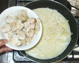 茸とじゃが芋のクリーム煮♪簡単牛乳鶏胸肉作り方12写真