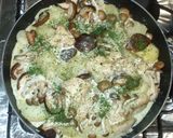 茸とじゃが芋のクリーム煮♪簡単牛乳鶏胸肉作り方16写真