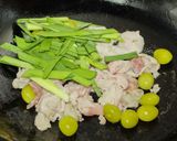 銀杏入り豚ニラ玉炒め作り方5写真