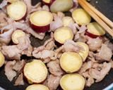 さつま芋と豚バラの炒め物作り方6写真