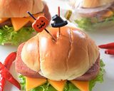 スパムハンバーガーでHAPPYハロウィン作り方4写真