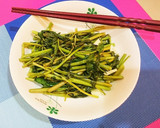 中華の定番､台湾の家庭料理〜空芯菜炒め♪作り方4写真