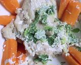 牛乳でチンし、ニンジンと鶏肉の弁当おかず作り方4写真