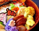 紅ズワイ蒸し玉子 ハロウィン弁当作り方4写真