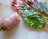 お酒がススム♡ささみの梅しそ巻き♪作り方6写真
