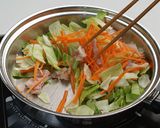 ステンレス鍋で焼きそばを炒める作り方4写真