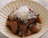 生芋蒟蒻とスペアリブの煮物作り方4写真