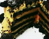 オレオと南瓜カスタードのビスケットケーキ作り方10写真