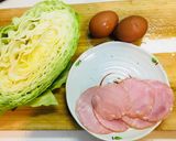 超便利！！作り置きハム・キャベツ・卵炒め作り方1写真