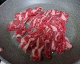 つるむらさきと胡瓜、牛肉の炒め物作り方4写真