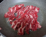 つるむらさきと胡瓜、牛肉の炒め物作り方4写真