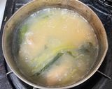 超簡単！もつ鍋風（ニンニク＊醤油）雑炊作り方3写真