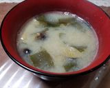シモコシとワカメ、打ち豆の味噌汁作り方8写真