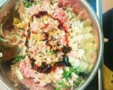 玉ねぎなし☆紫蘇とえのきのハンバーグ作り方3写真