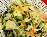野菜たっぷり簡単肉なしとんぺい焼き作り方1写真