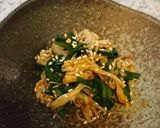 調味料1つ！ニラとえのきとキムチの炒め物作り方4写真