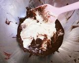 ココアとすりごまのシフォン風ケーキ♬作り方8写真