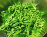 春菊 柿 サラダ 秋野菜サラダ QC作り方1写真