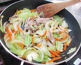 しいたけパウダーのねぎ塩豚焼きそば作り方4写真
