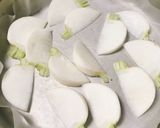 春菊 柿 サラダ 秋野菜サラダ QC作り方2写真