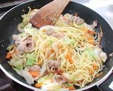 しいたけパウダーのねぎ塩豚焼きそば作り方5写真