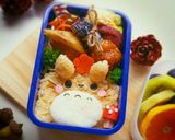 キャラ弁 めんつゆご飯で♡秋のトトロ弁当作り方9写真